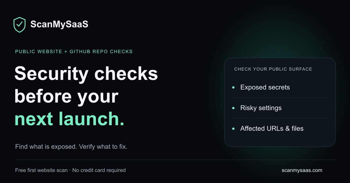 Screenshot of SecureSaaS, Scan a live SaaS site or public repo for exposed files and weak headers